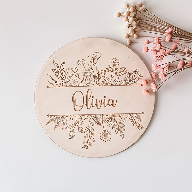Baby Products Decoration - Placa de Nome Personalizada com Gravação