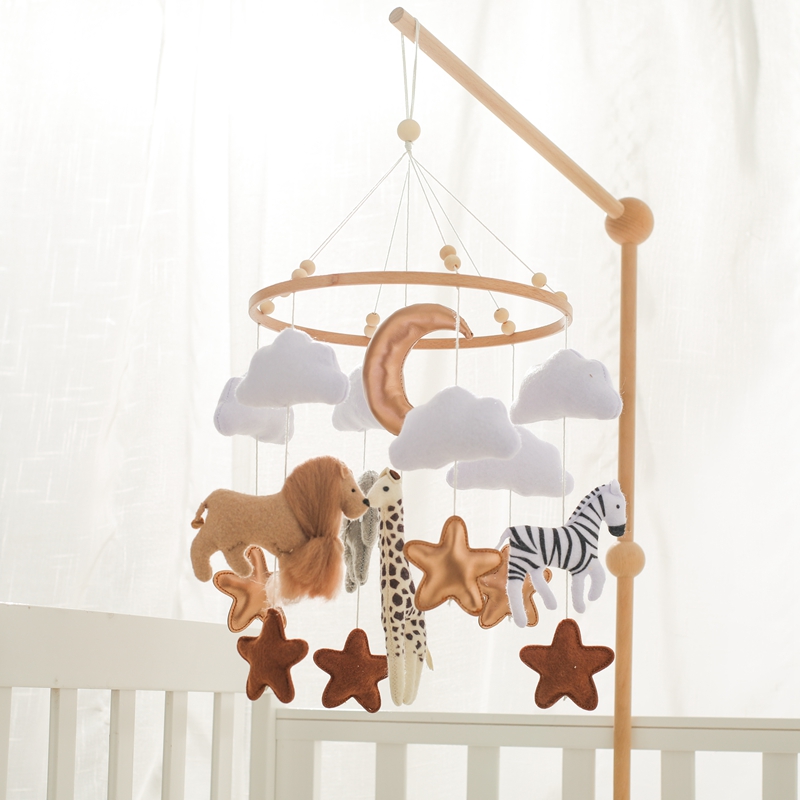 Baby Rattle Toy Set - Móbile de Berço de Madeira com