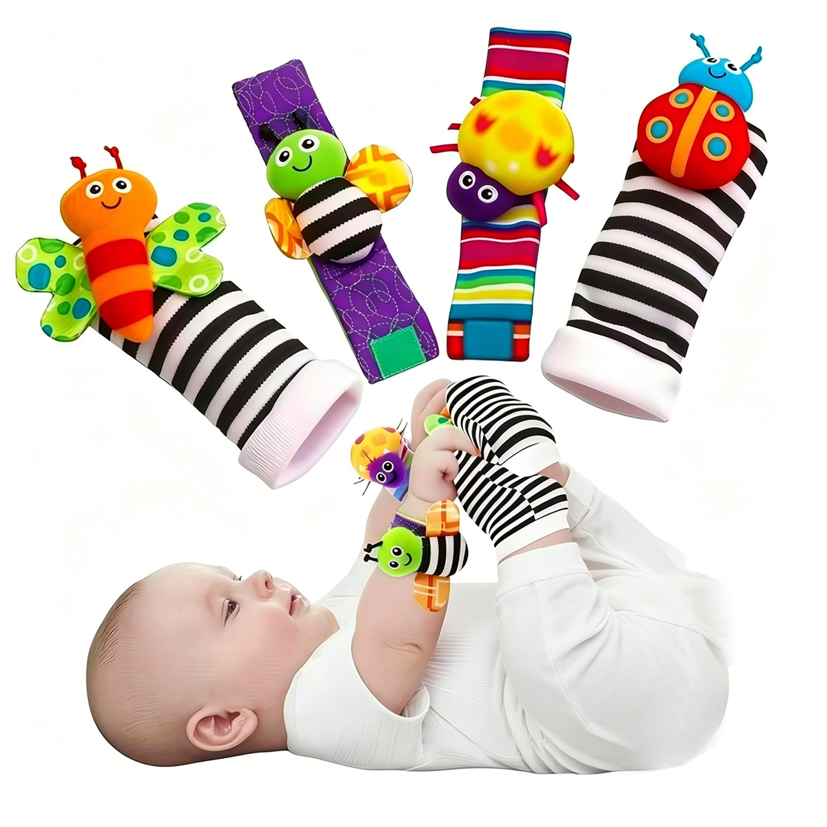 Baby Rattle Toy Set - 4 pçs chocalho do bebê brinquedos