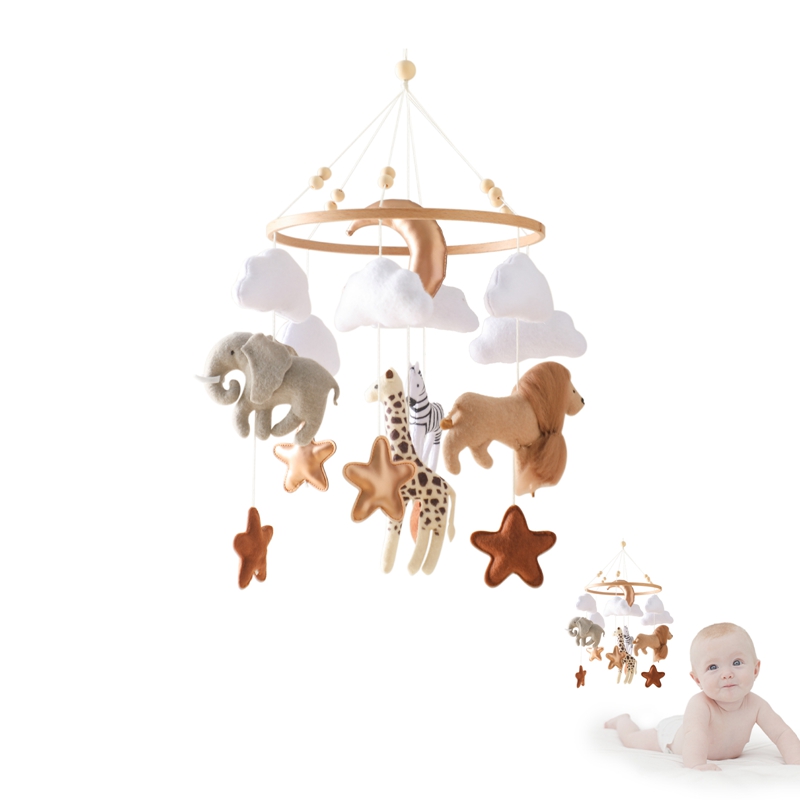 Baby Rattle Toy Set - Móbile de Berço de Madeira com