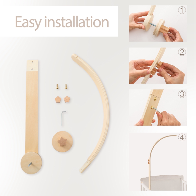 Bebê de madeira cama sino supo - Baby Rattle Toy Set avaliação e preço