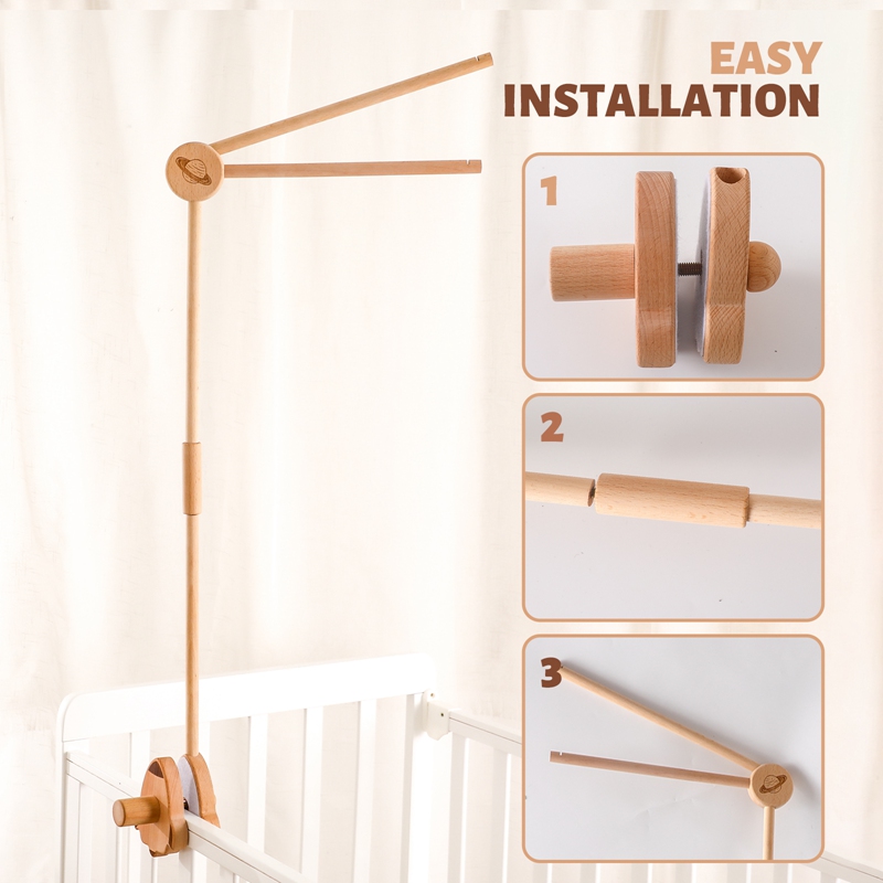 Bebê de madeira cama sino supo - Baby Rattle Toy Set avaliação e preço
