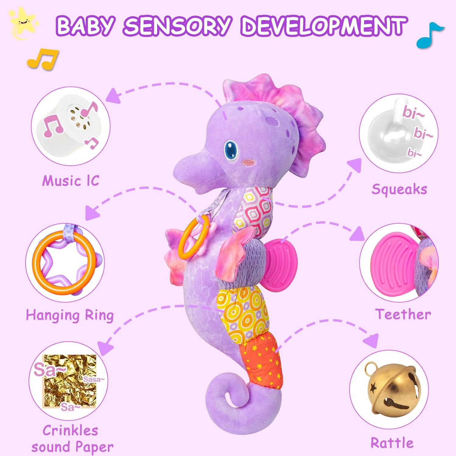 Chocalhos para bebês, animais  - Baby Rattle Toy Set avaliação e preço