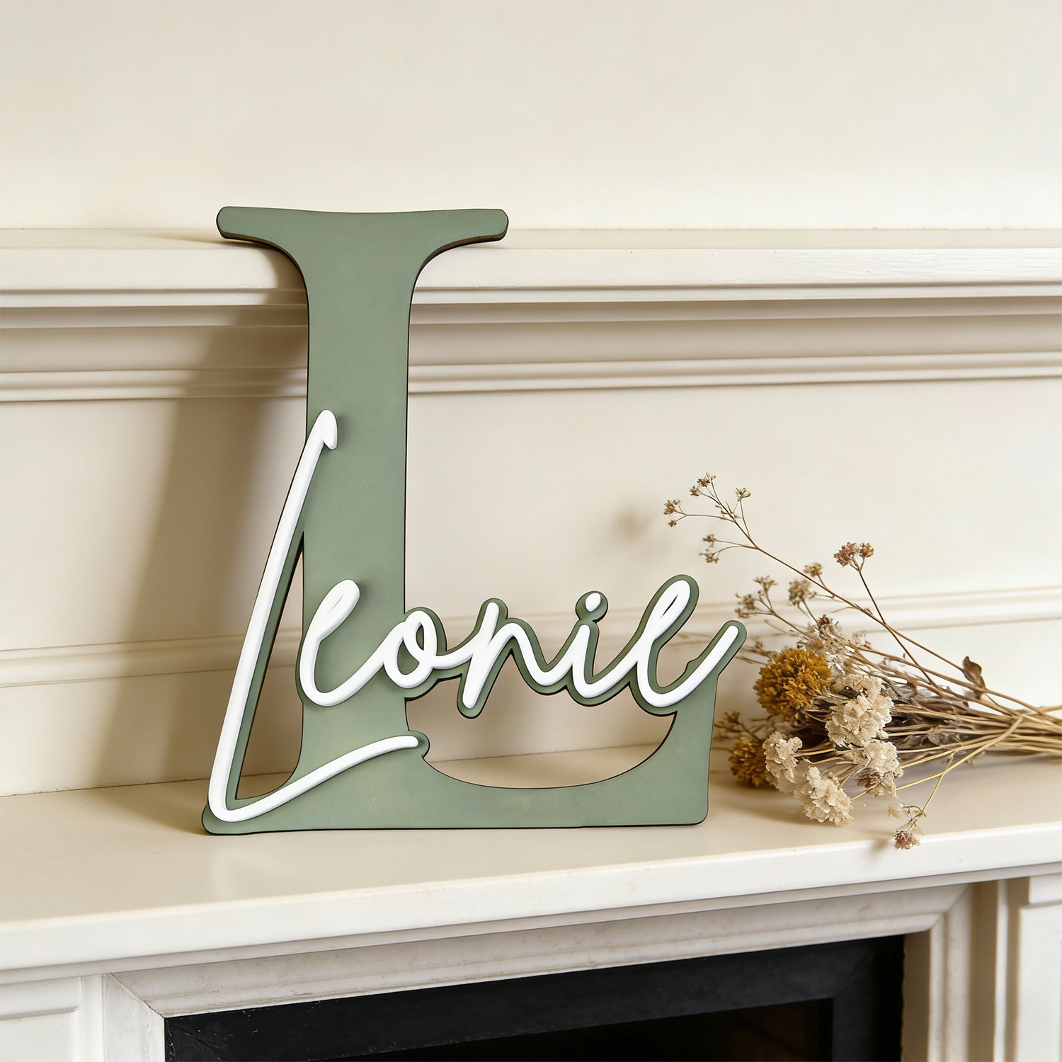 Placa Decorativa de Nome em Ma - Baby Products Decoration avaliação e preço