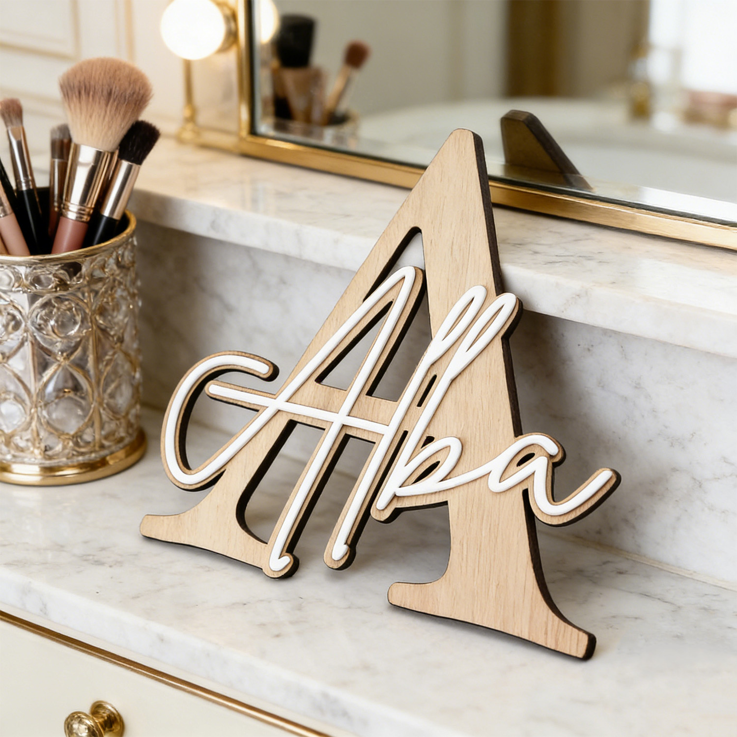 Placa Decorativa de Nome em Ma - Baby Products Decoration avaliação e preço